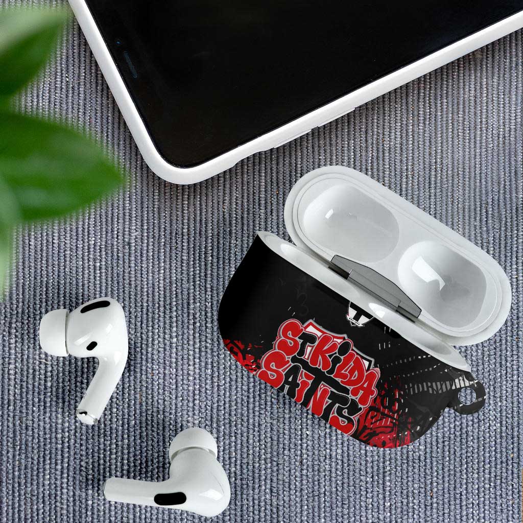 St Kilda Saints AirPods Case Urban Graffiti Street Art - Bold Abstract Spray Paint