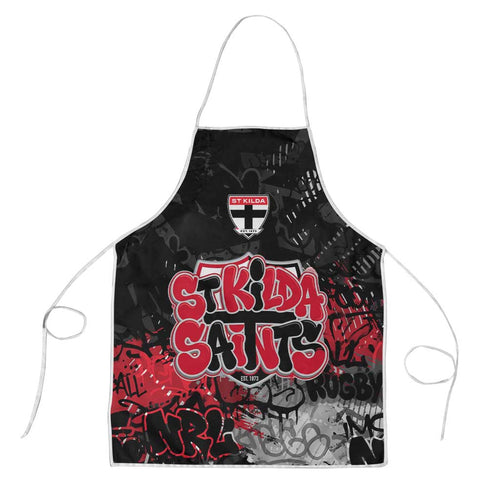 St Kilda Saints Apron Urban Graffiti Street Art - Bold Abstract Spray Paint