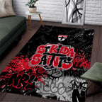 St Kilda Saints Area Rug Urban Graffiti Street Art - Bold Abstract Spray Paint