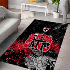 St Kilda Saints Area Rug Urban Graffiti Street Art - Bold Abstract Spray Paint