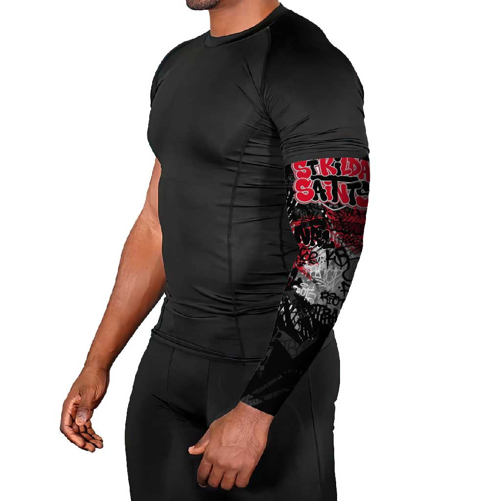 St Kilda Saints Arm Sleeves Urban Graffiti Street Art - Bold Abstract Spray Paint