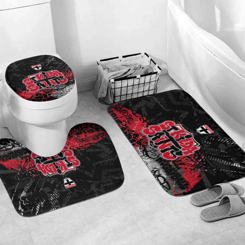 St Kilda Saints Bathroom Set Urban Graffiti Street Art - Bold Abstract Spray Paint