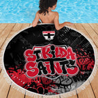 St Kilda Saints Beach Blanket Urban Graffiti Street Art - Bold Abstract Spray Paint
