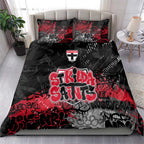 St Kilda Saints Bedding Set Urban Graffiti Street Art - Bold Abstract Spray Paint