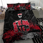 St Kilda Saints Bedding Set Urban Graffiti Street Art - Bold Abstract Spray Paint
