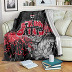St Kilda Saints Blanket Urban Graffiti Street Art - Bold Abstract Spray Paint