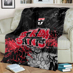 St Kilda Saints Blanket Urban Graffiti Street Art - Bold Abstract Spray Paint