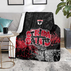 St Kilda Saints Blanket Urban Graffiti Street Art - Bold Abstract Spray Paint