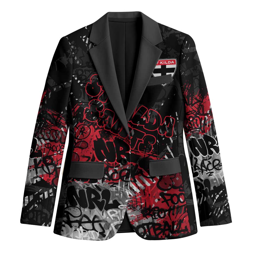 St Kilda Saints Blazer Urban Graffiti Street Art - Bold Abstract Spray Paint
