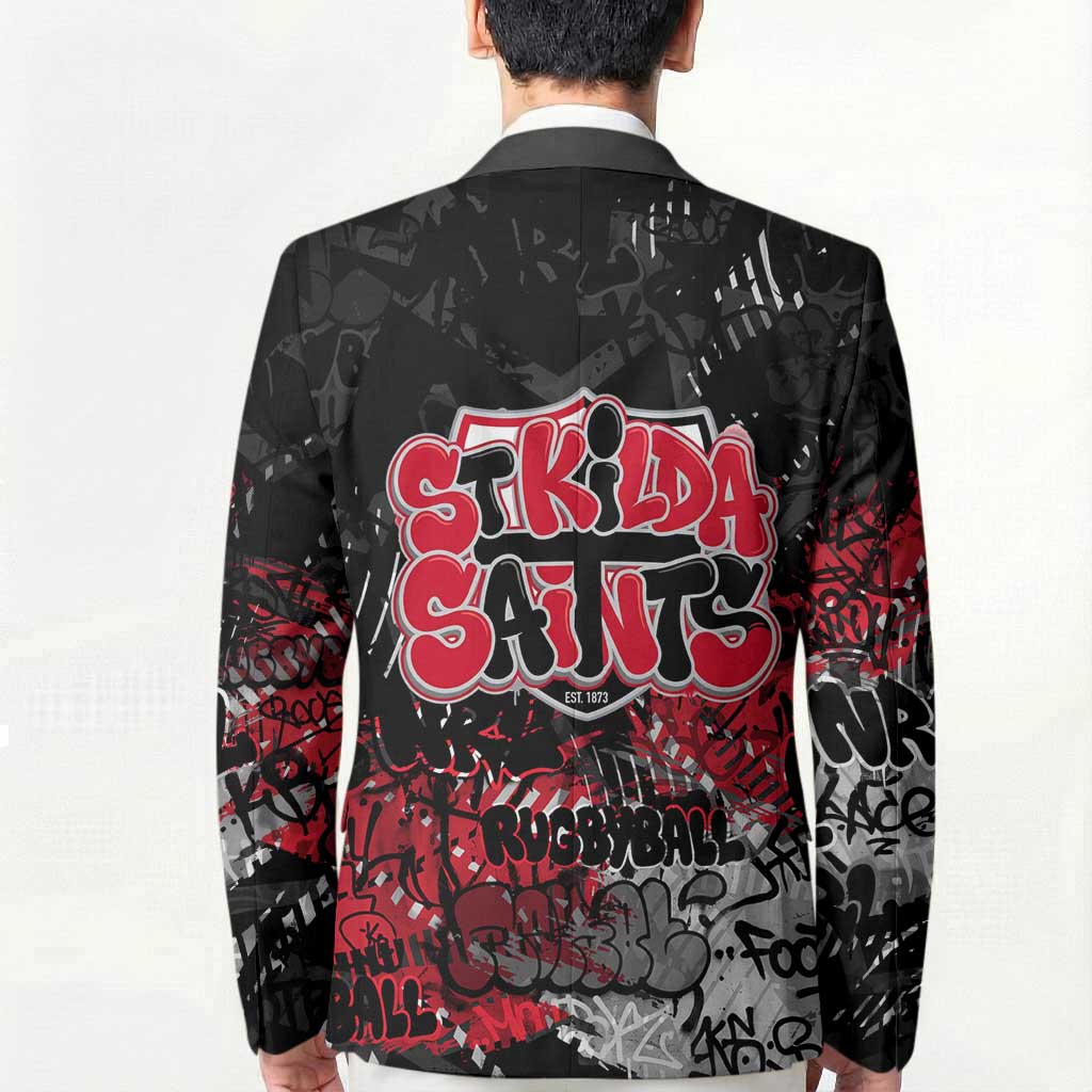 St Kilda Saints Blazer Urban Graffiti Street Art - Bold Abstract Spray Paint