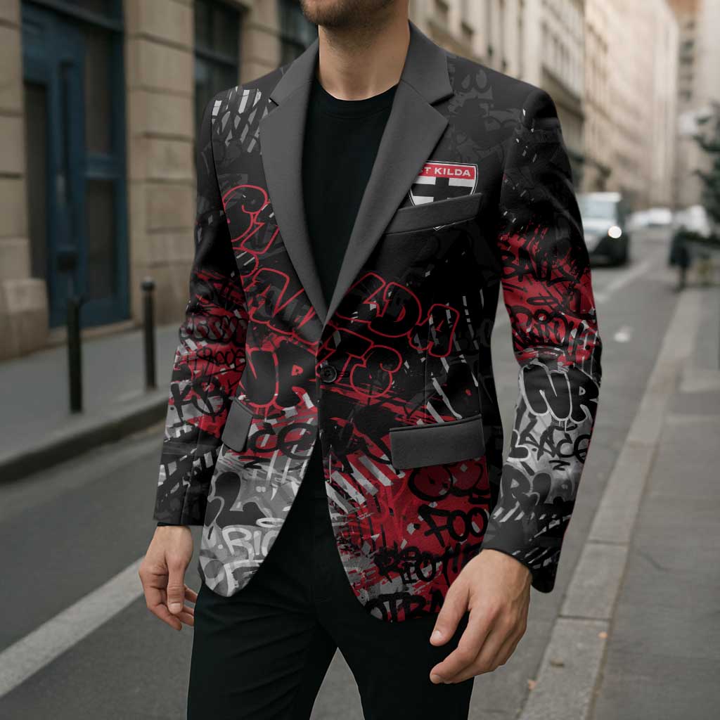 St Kilda Saints Blazer Urban Graffiti Street Art - Bold Abstract Spray Paint