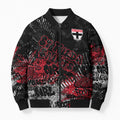 St Kilda Saints Bomber Puffer Jacket Urban Graffiti Street Art - Bold Abstract Spray Paint
