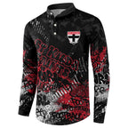 St Kilda Saints Button Sweatshirt Urban Graffiti Street Art - Bold Abstract Spray Paint