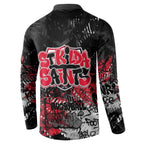 St Kilda Saints Button Sweatshirt Urban Graffiti Street Art - Bold Abstract Spray Paint