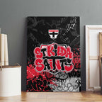 St Kilda Saints Canvas Wall Art Urban Graffiti Street Art - Bold Abstract Spray Paint