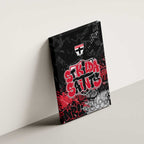 St Kilda Saints Canvas Wall Art Urban Graffiti Street Art - Bold Abstract Spray Paint