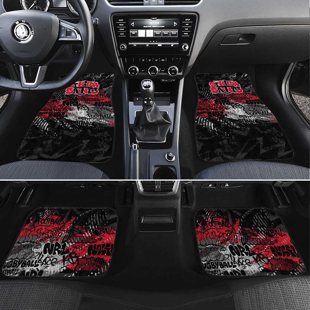St Kilda Saints Car Mats Urban Graffiti Street Art - Bold Abstract Spray Paint