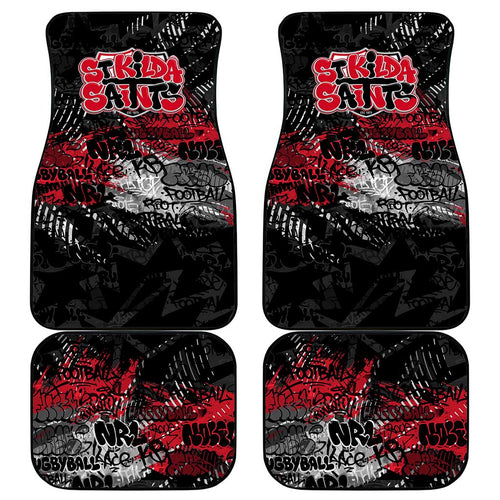 St Kilda Saints Car Mats Urban Graffiti Street Art - Bold Abstract Spray Paint