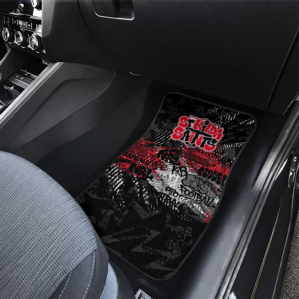 St Kilda Saints Car Mats Urban Graffiti Street Art - Bold Abstract Spray Paint