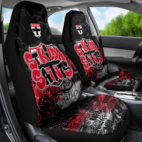 St Kilda Saints Car Seat Cover Urban Graffiti Street Art - Bold Abstract Spray Paint
