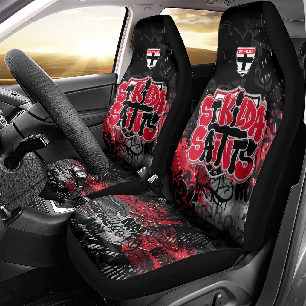 St Kilda Saints Car Seat Cover Urban Graffiti Street Art - Bold Abstract Spray Paint