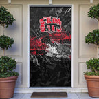 St Kilda Saints Door Cover Urban Graffiti Street Art - Bold Abstract Spray Paint