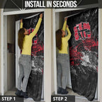 St Kilda Saints Door Cover Urban Graffiti Street Art - Bold Abstract Spray Paint