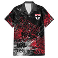 St Kilda Saints Family Matching Short Sleeve Bodycon Dress and Hawaiian Shirt Urban Graffiti Street Art - Bold Abstract Spray Paint