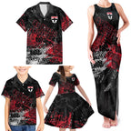 St Kilda Saints Family Matching Tank Maxi Dress and Hawaiian Shirt Urban Graffiti Street Art - Bold Abstract Spray Paint