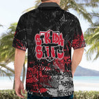 St Kilda Saints Hawaiian Shirt Urban Graffiti Street Art - Bold Abstract Spray Paint