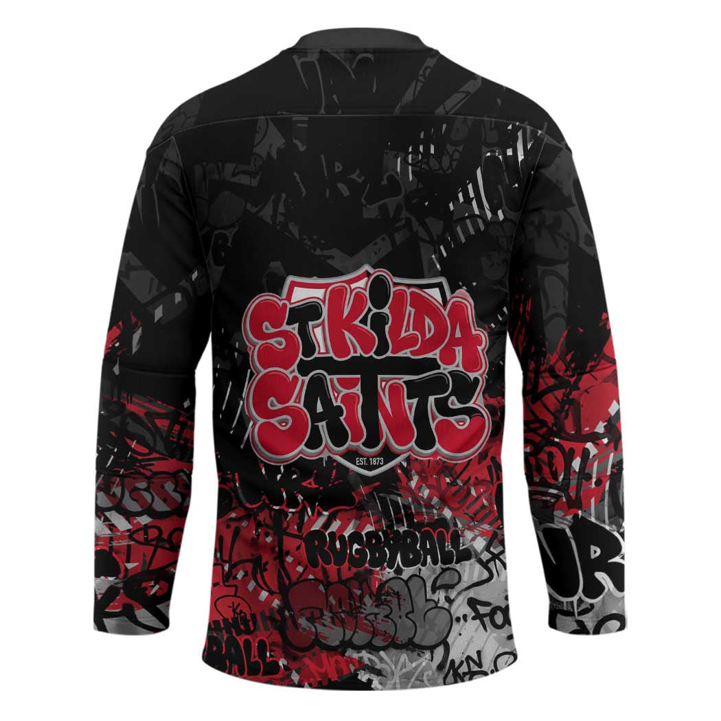 St Kilda Saints Hockey Jersey Urban Graffiti Street Art - Bold Abstract Spray Paint