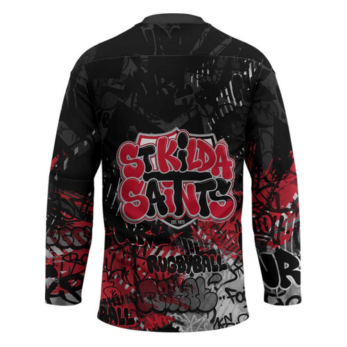 St Kilda Saints Hockey Jersey Urban Graffiti Street Art - Bold Abstract Spray Paint