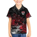 St Kilda Saints Kid Hawaiian Shirt Urban Graffiti Street Art - Bold Abstract Spray Paint