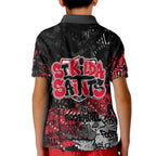 St Kilda Saints Kid Polo Shirt Urban Graffiti Street Art - Bold Abstract Spray Paint