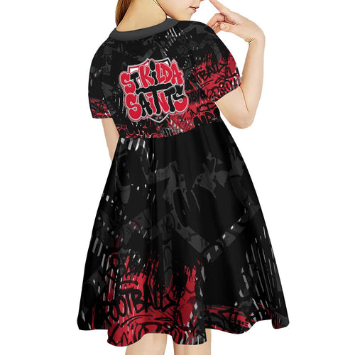 St Kilda Saints Kid Short Sleeve Dress Urban Graffiti Street Art - Bold Abstract Spray Paint
