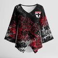 St Kilda Saints Kimono Sleeve Blouse Urban Graffiti Street Art - Bold Abstract Spray Paint