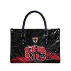 St Kilda Saints Leather Bag Urban Graffiti Street Art - Bold Abstract Spray Paint