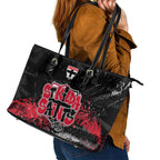 St Kilda Saints Leather Tote Bag Urban Graffiti Street Art - Bold Abstract Spray Paint