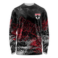St Kilda Saints Long Sleeve Shirt Urban Graffiti Street Art - Bold Abstract Spray Paint