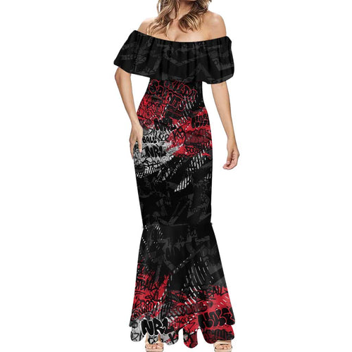 St Kilda Saints Mermaid Dress Urban Graffiti Street Art - Bold Abstract Spray Paint