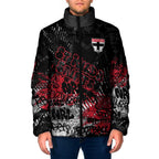 St Kilda Saints Padded Jacket Urban Graffiti Street Art - Bold Abstract Spray Paint