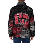 St Kilda Saints Padded Jacket Urban Graffiti Street Art - Bold Abstract Spray Paint