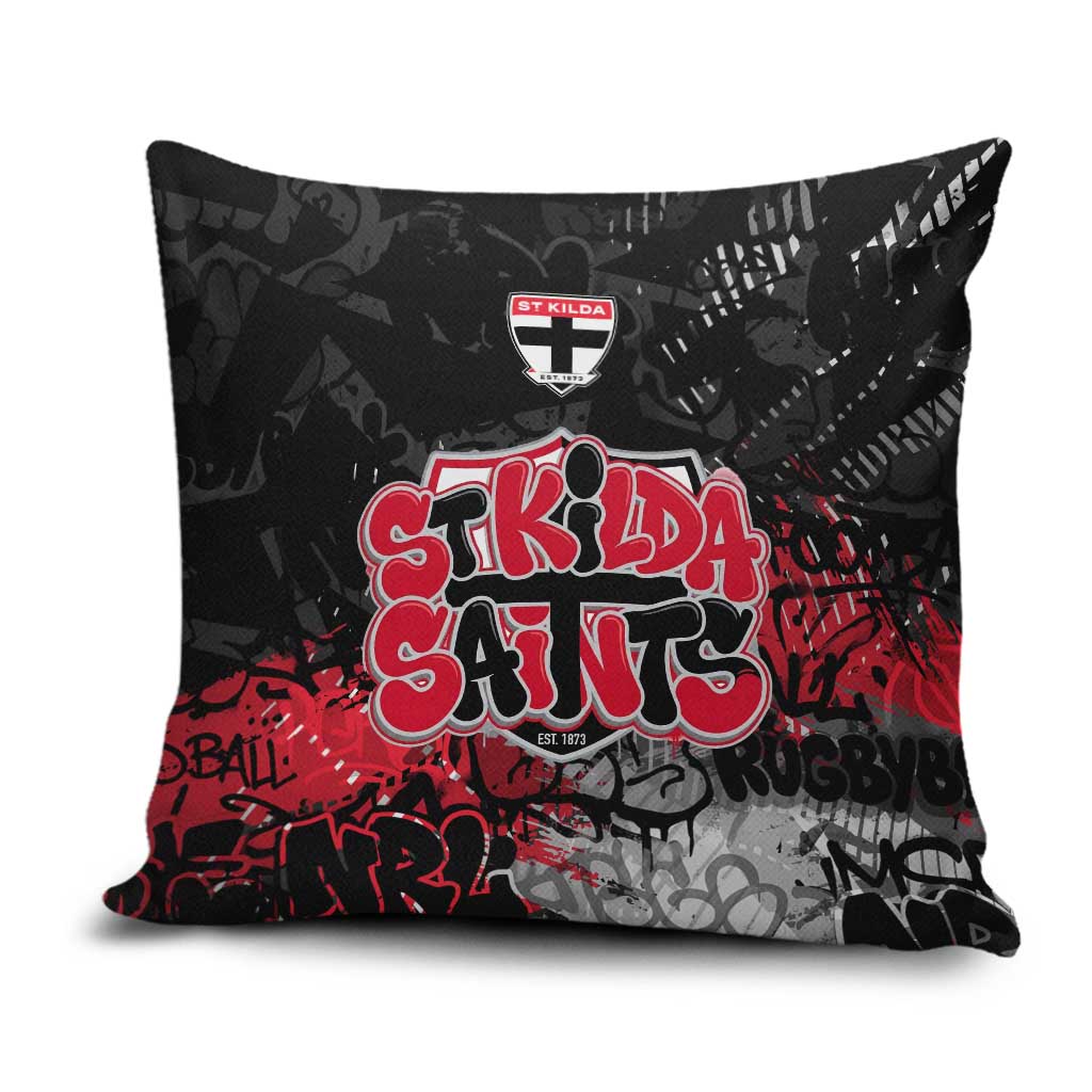 St Kilda Saints Pillow Cover Urban Graffiti Street Art - Bold Abstract Spray Paint