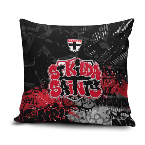 St Kilda Saints Pillow Cover Urban Graffiti Street Art - Bold Abstract Spray Paint