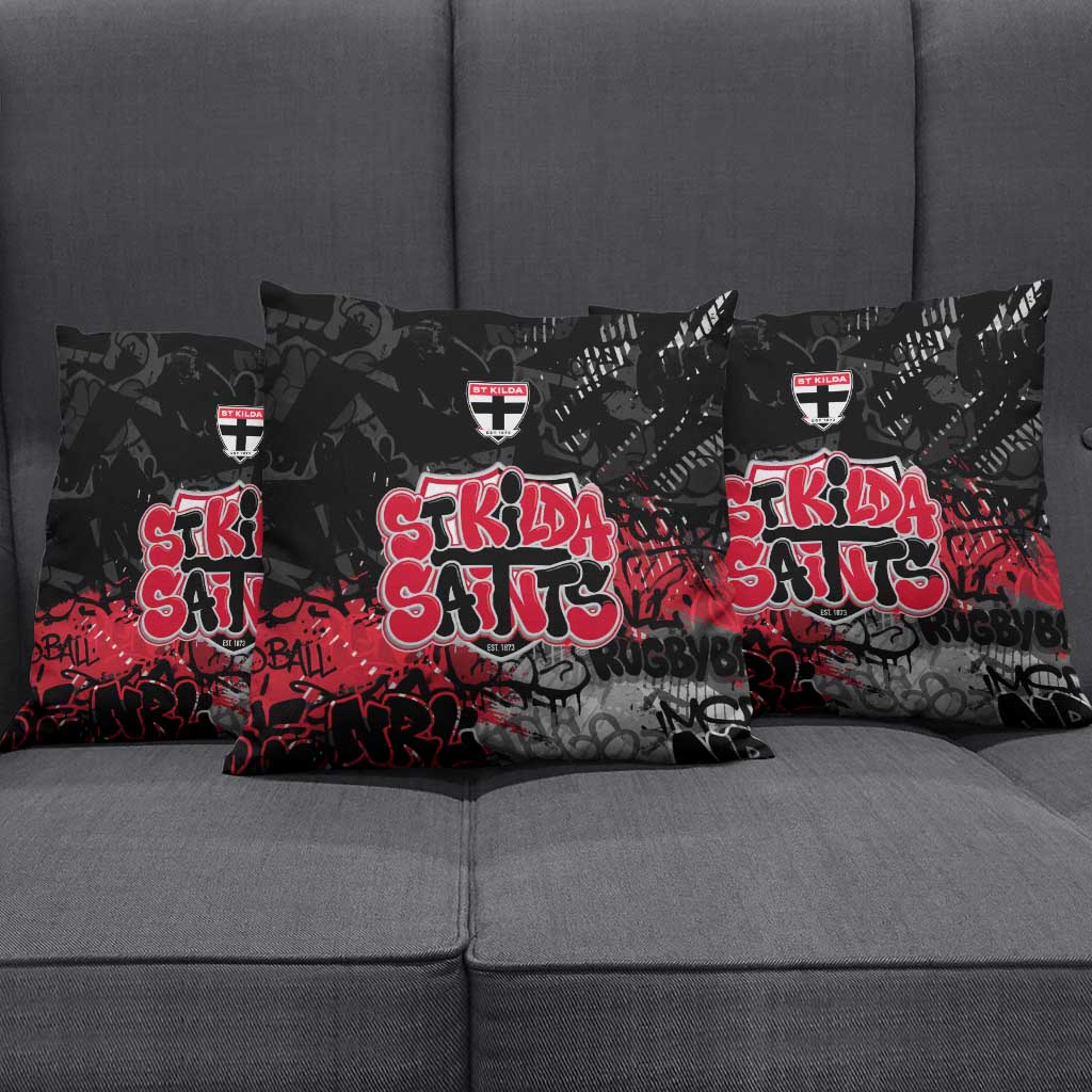 St Kilda Saints Pillow Cover Urban Graffiti Street Art - Bold Abstract Spray Paint