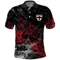 St Kilda Saints Polo Shirt Urban Graffiti Street Art - Bold Abstract Spray Paint