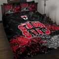St Kilda Saints Quilt Bed Set Urban Graffiti Street Art - Bold Abstract Spray Paint