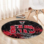 St Kilda Saints Round Carpet Urban Graffiti Street Art - Bold Abstract Spray Paint