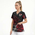 St Kilda Saints Scrub Top Urban Graffiti Street Art - Bold Abstract Spray Paint