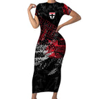 St Kilda Saints Short Sleeve Bodycon Dress Urban Graffiti Street Art - Bold Abstract Spray Paint